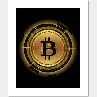 Bitcoin Logo Crypto Art Posters and Art